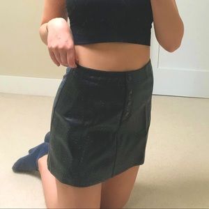 Leather H&M mini skirt